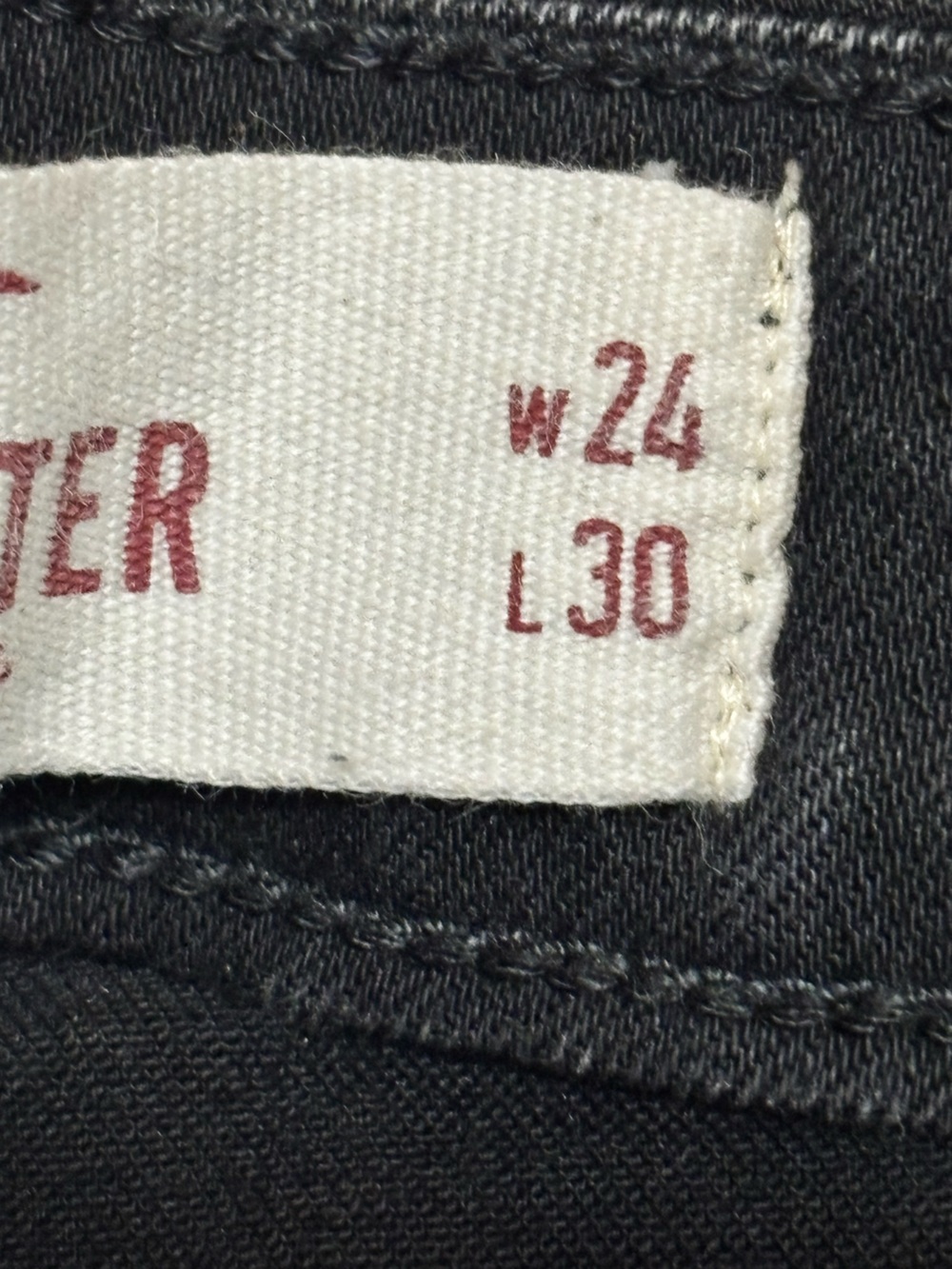 Hollister Black Low Rise Super Skinny Jeans Size 0R (W24 L30) Y2K Indie Sleaze - Picture 4 of 5